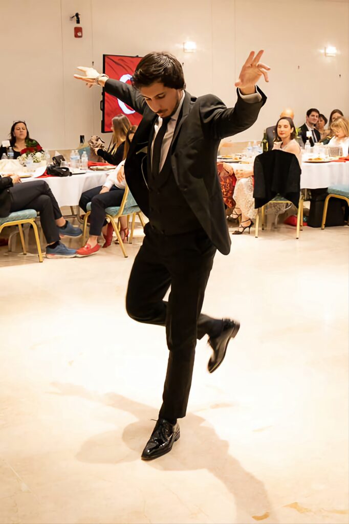 Yavuz Usaklioglu performing Zeybek at the Aziz Sancar Foundation in North Carolina